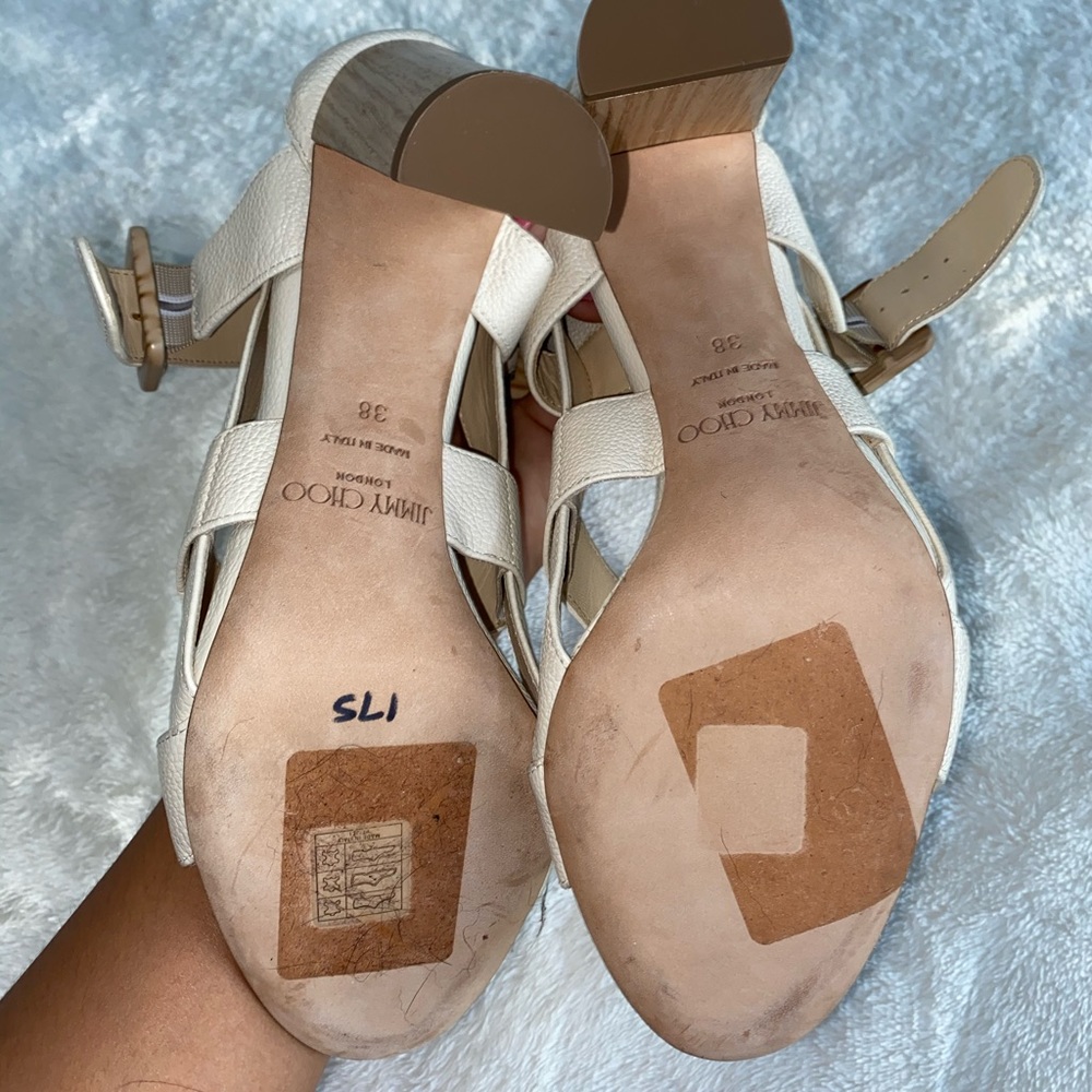Jimmy Choo White Leather Maya 85 - Picture 6 of 6